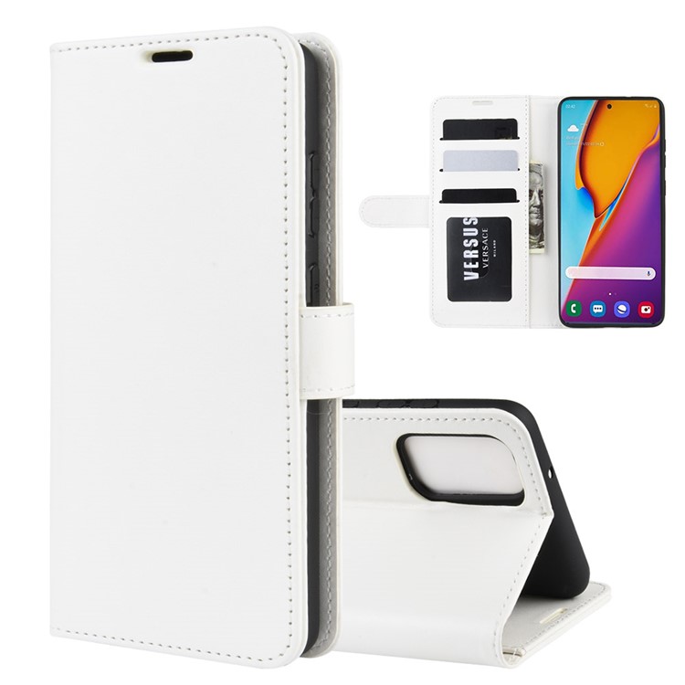 Crazy Horse Skin Leather Phone Cover for Samsung Galaxy S20 Plus - White-2