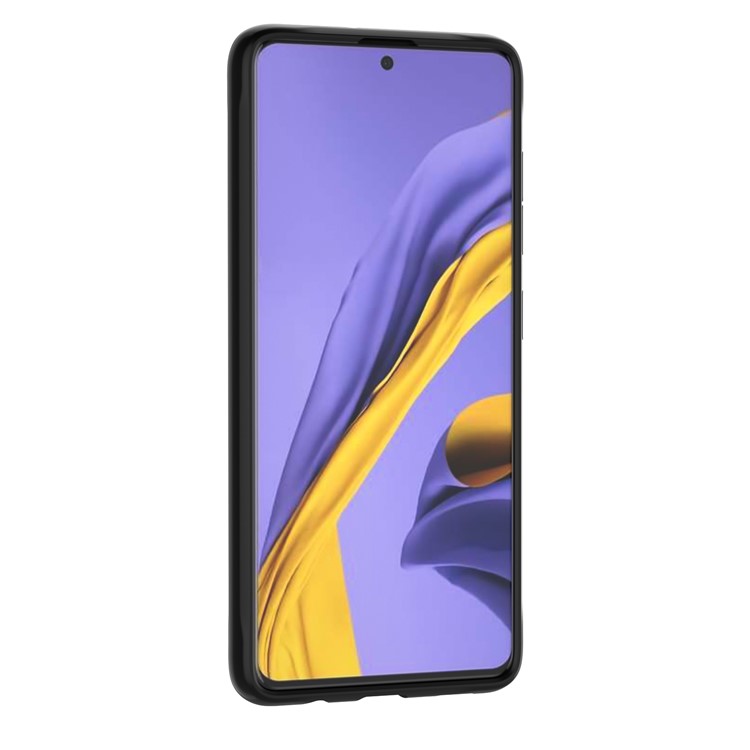 Shock-resistant PC + TPU Hybrid Phone Case for Samsung Galaxy A51 - Black-2