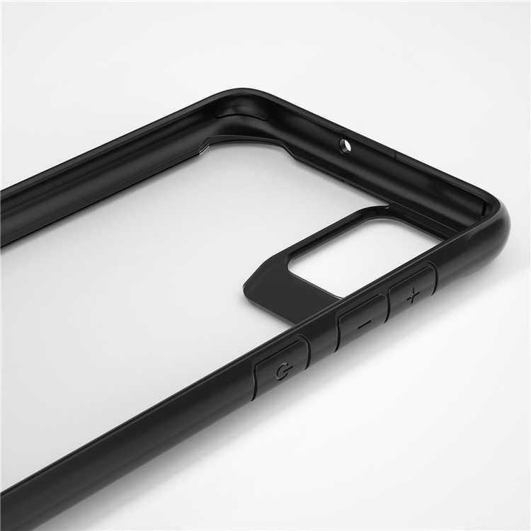 Shock-resistant PC + TPU Hybrid Phone Case for Samsung Galaxy A51 - Black-3