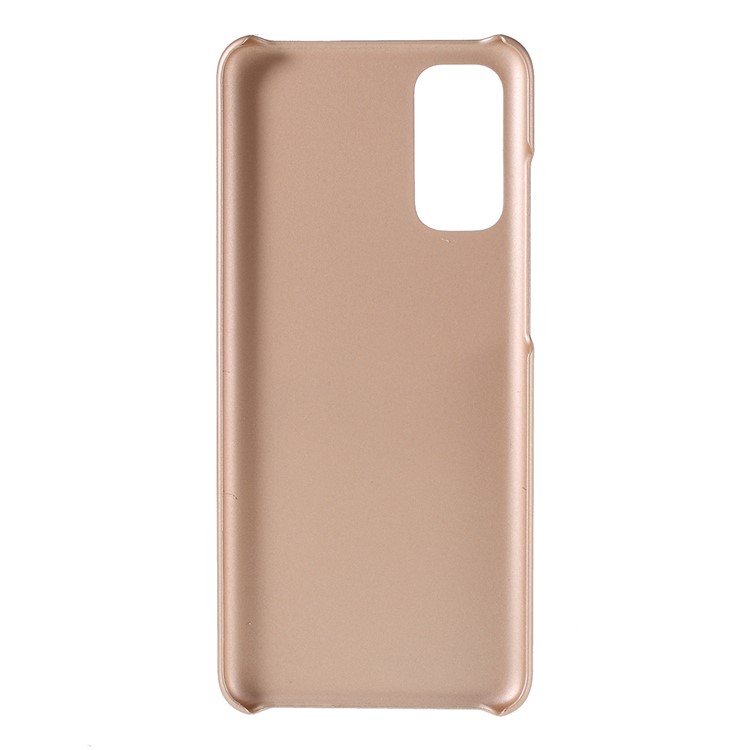 Gummierte Harte PC -hülle Für Samsung Galaxy S20 4G/S20 5G - Gold