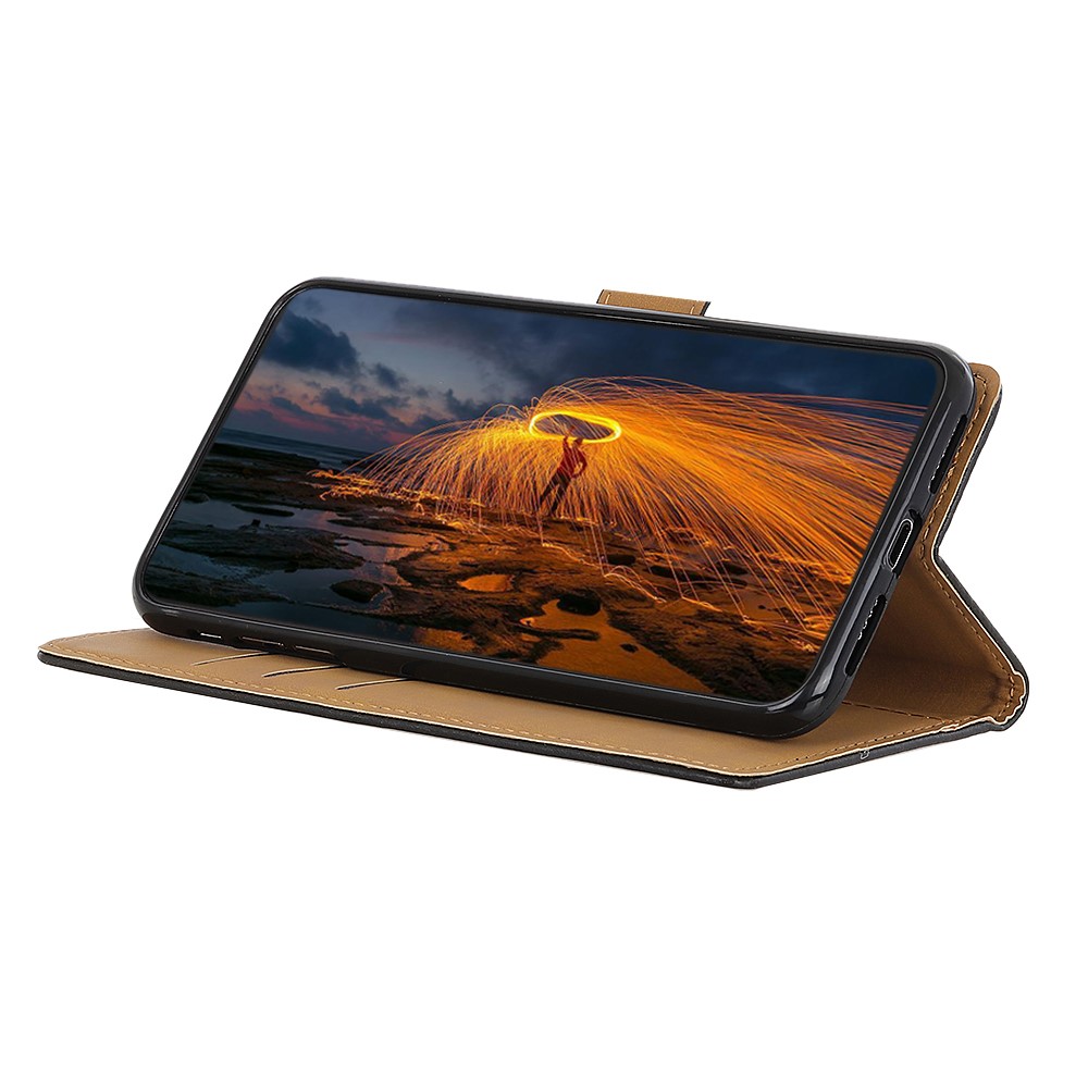 Estojo De Couro Carteira De Telefone Celular Para Samsung Galaxy A81 / Nota 10 Lite - Preto-10