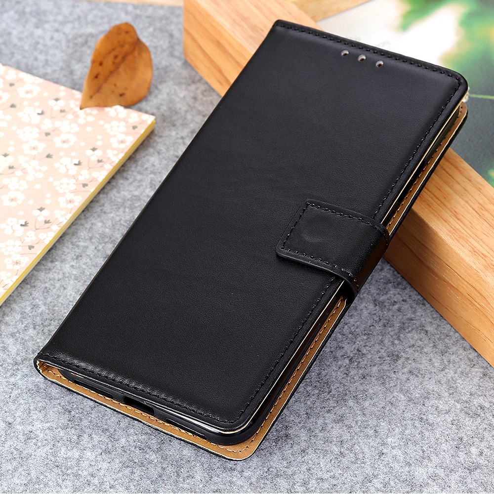 Étui en Cuir de Téléphone Portable Pour Samsung Galaxy A81 / Note 10 Lite - le Noir