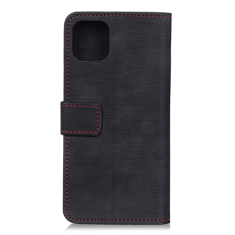 Calça Jeans Pano Carteira Estande Tampa Do Telefone De Couro Para Samsung Galaxy A81 / Nota 10 Lite - Preto-10