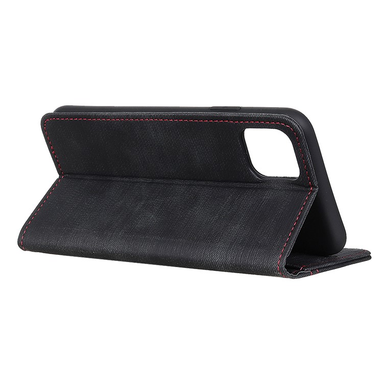 Calça Jeans Pano Carteira Estande Tampa Do Telefone De Couro Para Samsung Galaxy A81 / Nota 10 Lite - Preto-11