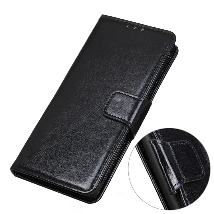 Crazy Horse Wallet Leather Stand Case for Samsung Galaxy A91/S10 Lite - Black-3