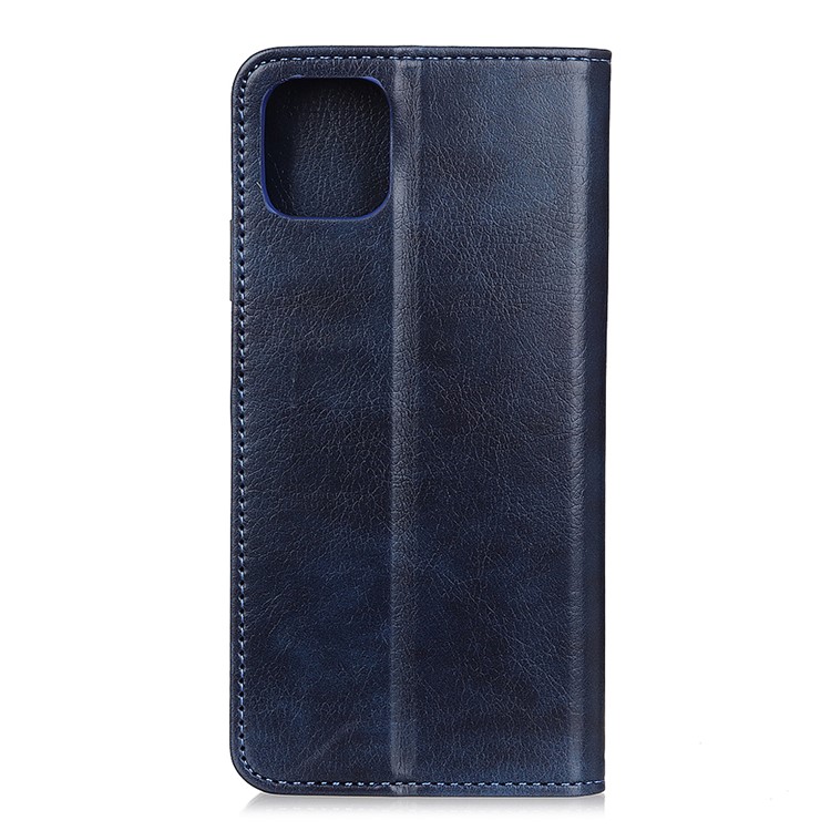 Auto-absorbed Litchi Texture Split Leather Wallet Stand Case for Samsung Galaxy A91/S10 Lite - Blue-7