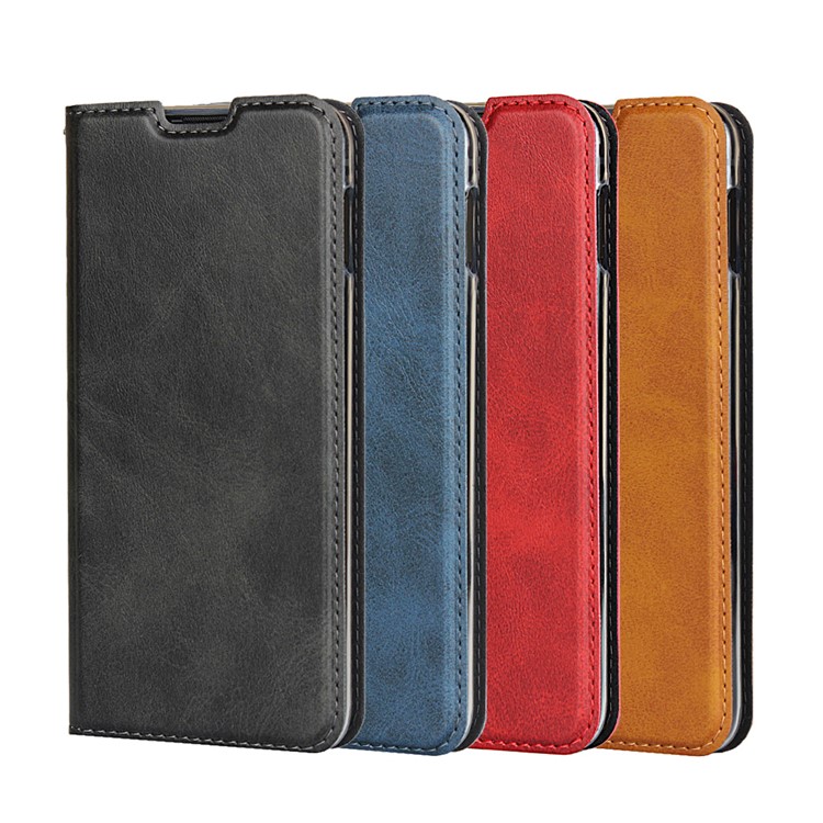 Stand Card Holder Leather Shell with Strap for Samsung Galaxy S10e - Black-10