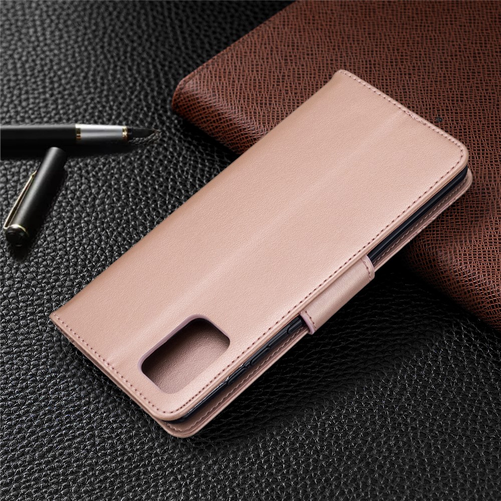 Imprint Butterflies Wallet Stand Flip Leather Case for Samsung Galaxy A71 A715 - Rose Gold-8