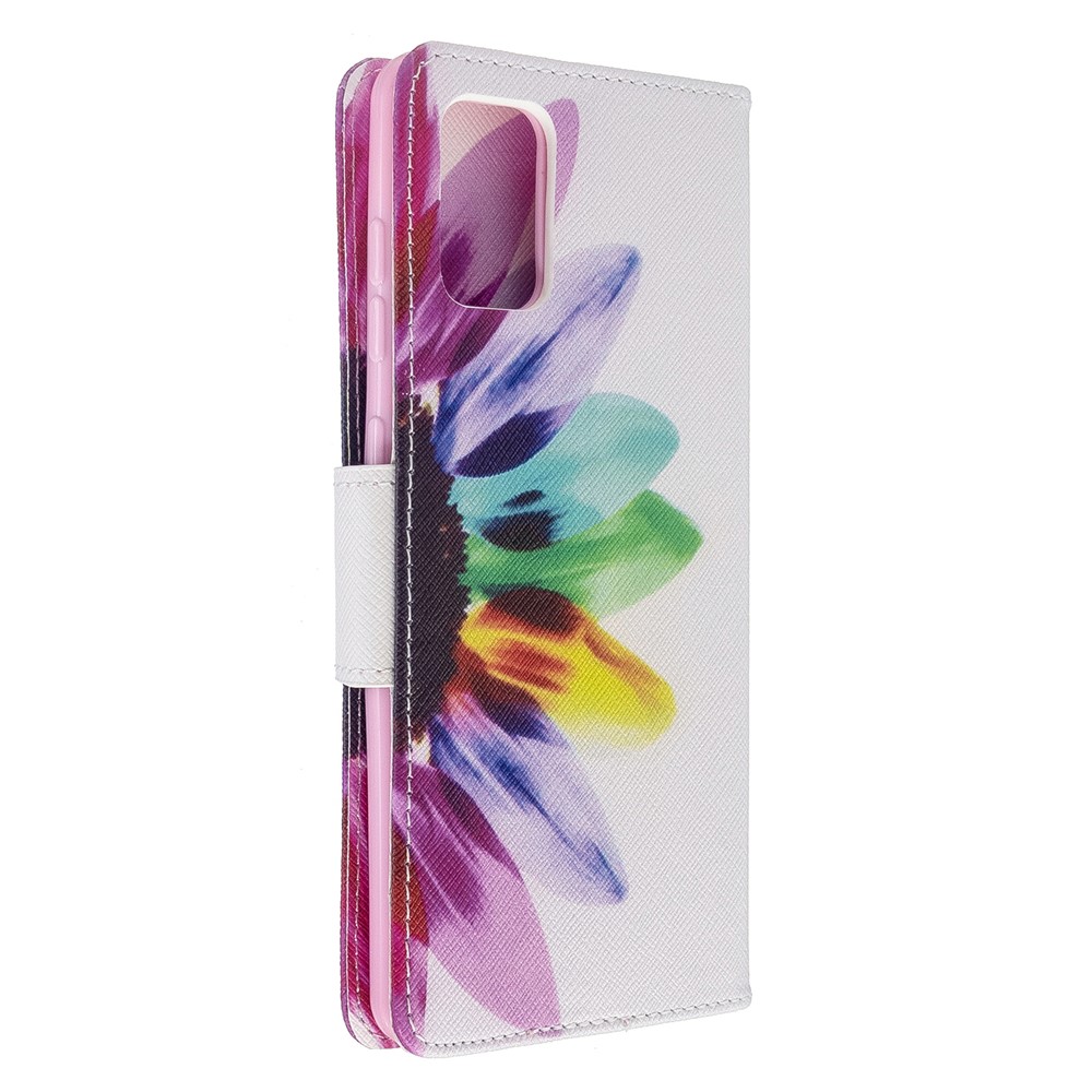 Pattern Printing Wallet Leather Flip Phone Cover for Samsung Galaxy A71 A715 - Colorful Petal-3