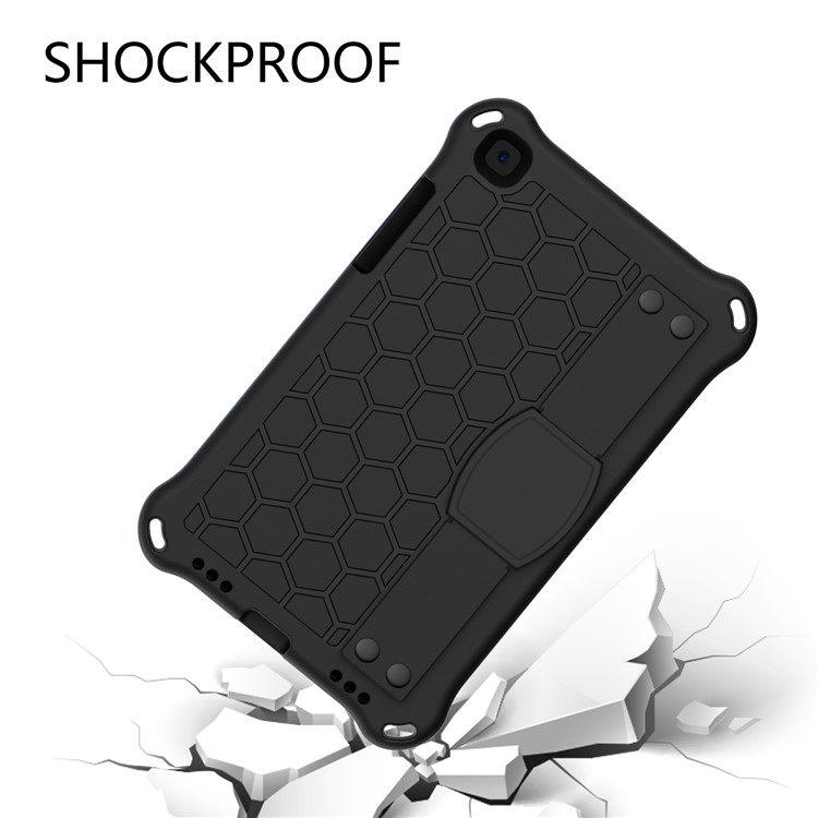 Honeycomb Texture EVA Tablet Shell with Shoulder Strap for Samsung Galaxy Tab A 8.0 Wi-Fi (2019) SM-T290/T295 - All Black-3