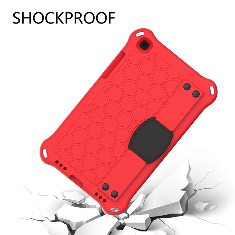 Honeycomb Texture EVA Tablet Shell with Shoulder Strap for Samsung Galaxy Tab A 8.0 Wi-Fi (2019) SM-T290/T295 - Red/Black-3