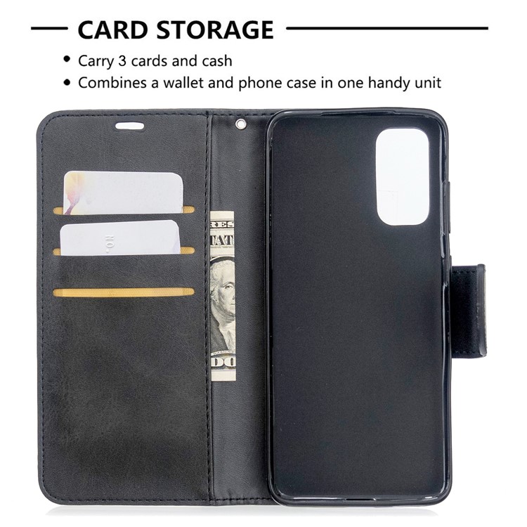 Carteira Caso Estande De Couro Para Samsung Galaxy S11e - Preto-6