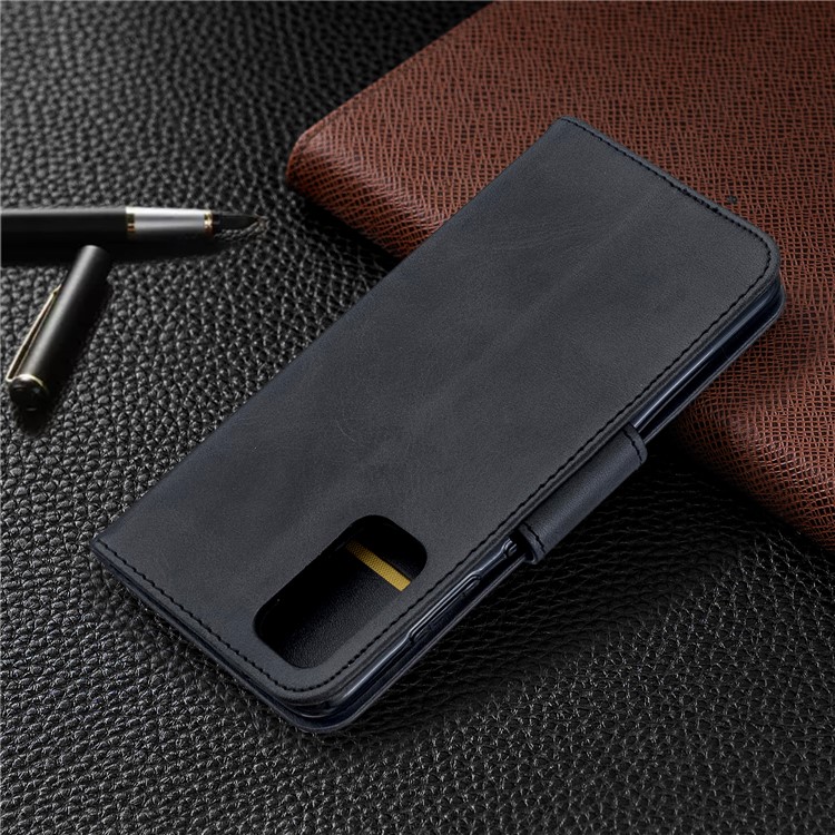 Carteira Caso Estande De Couro Para Samsung Galaxy S11e - Preto-8