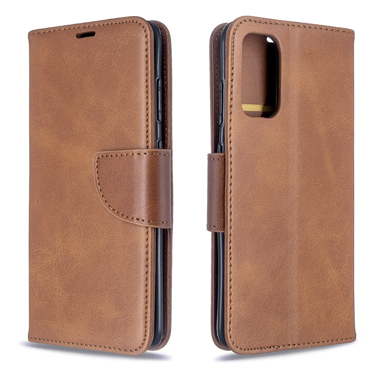 Wallet Leather Stand Case for Samsung Galaxy S20 - Coffee-4