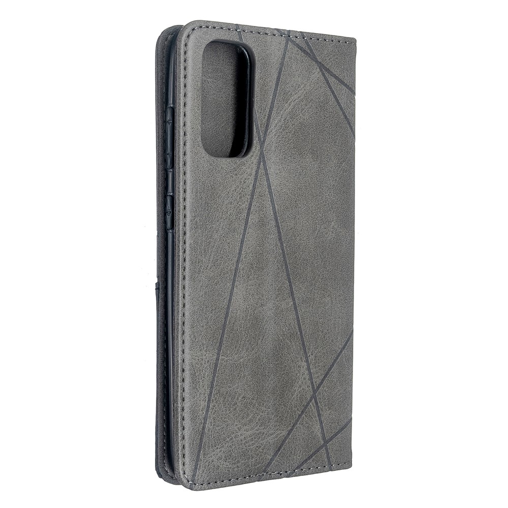 Geometric Pattern Stand Leather Card Holder Case for Samsung Galaxy S11e - Grey-3