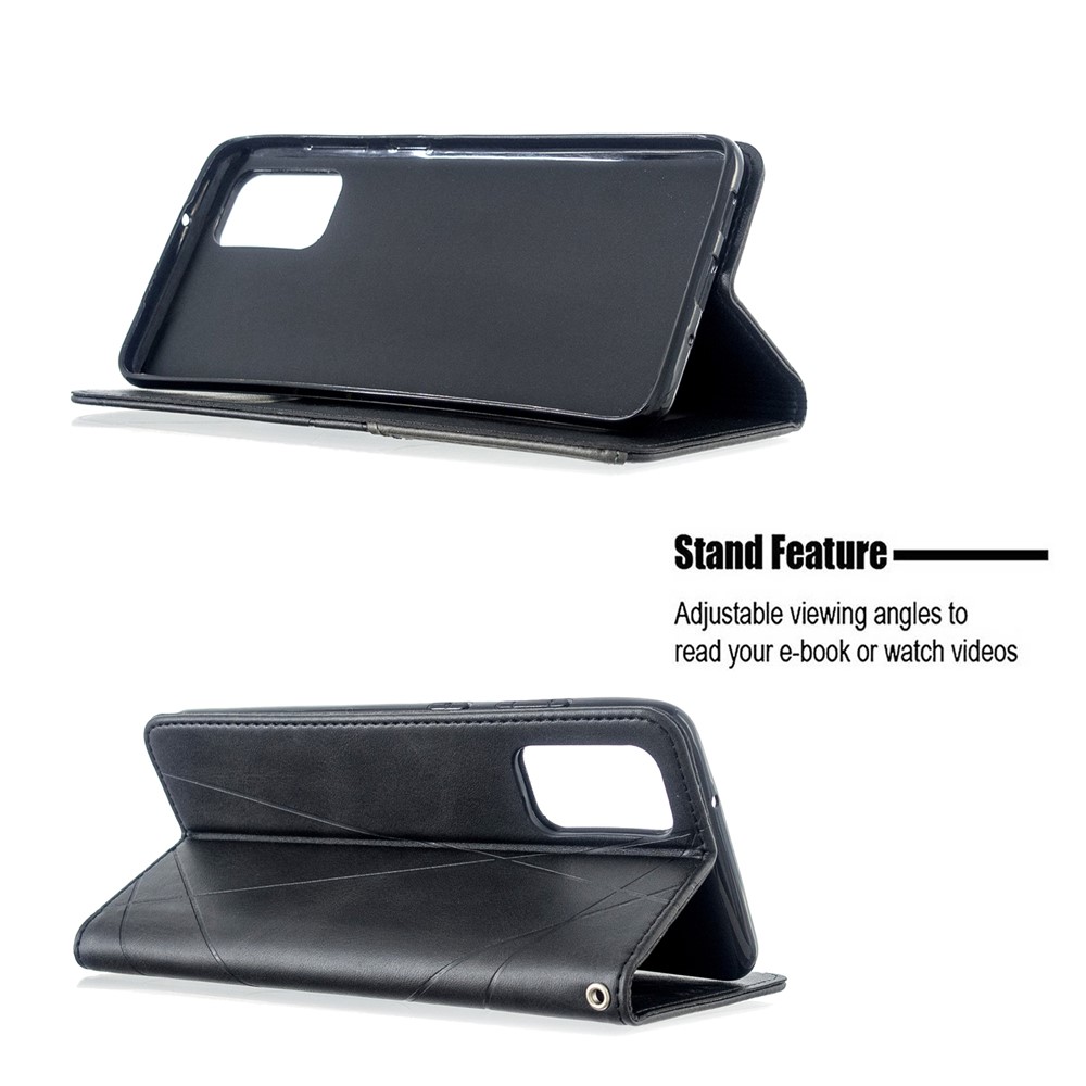 Geometric Pattern Stand Leather Card Holder Case for Samsung Galaxy S11 - Black-5