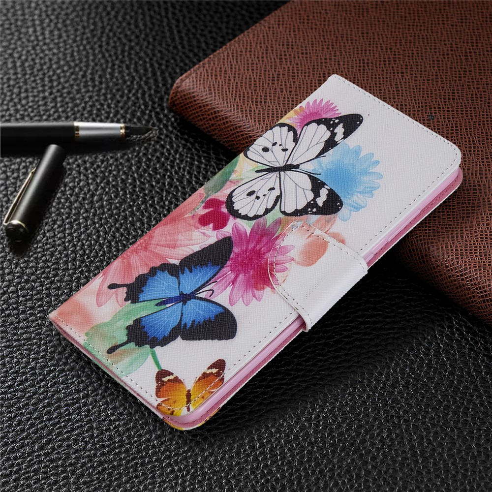 Impressão Padrão De Capa De Couro Carteira Para Samsung Galaxy S11 - Borboletas Coloridas-7