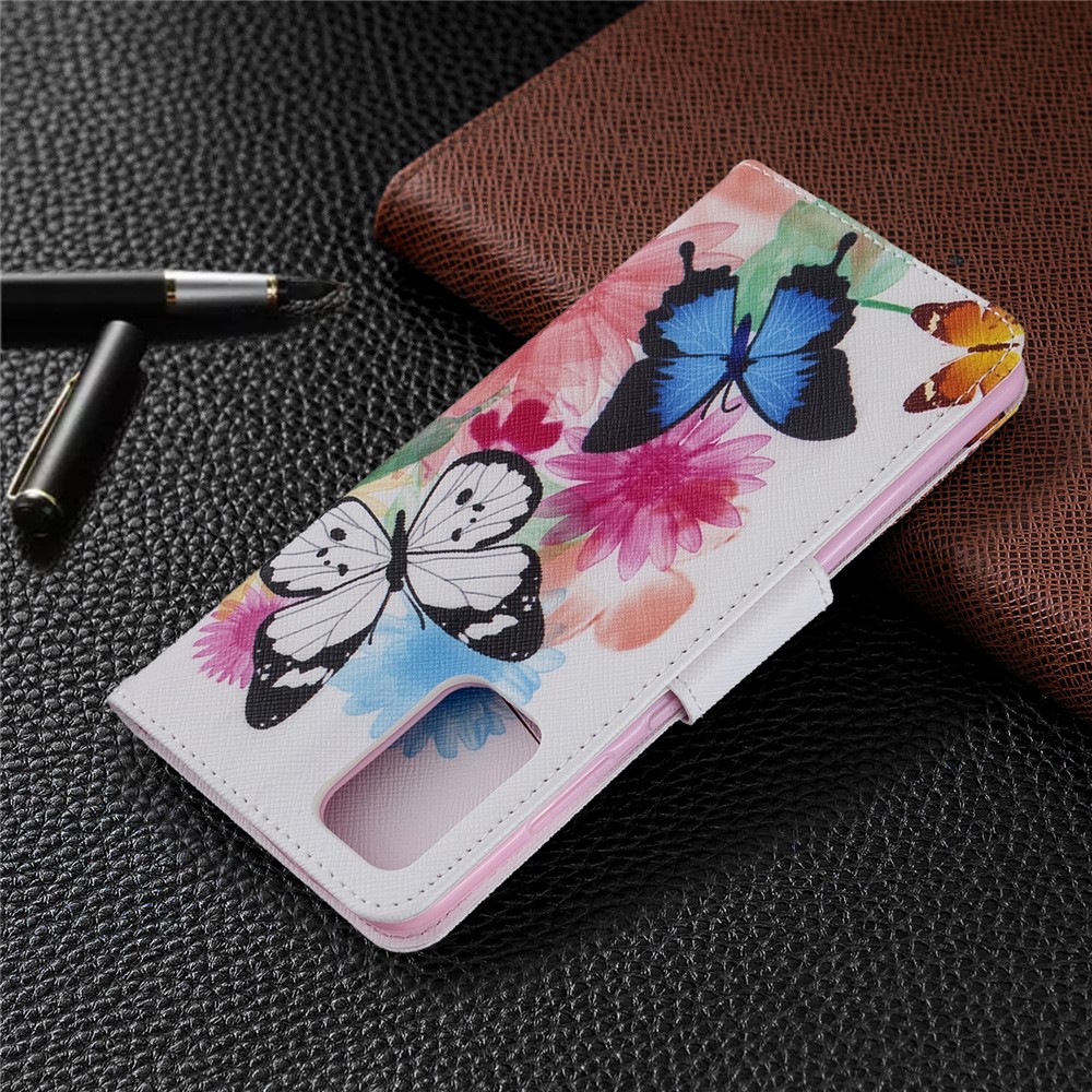 Pattern Printing Leather Wallet Case for Samsung Galaxy S11 - Colorful Butterflies-8