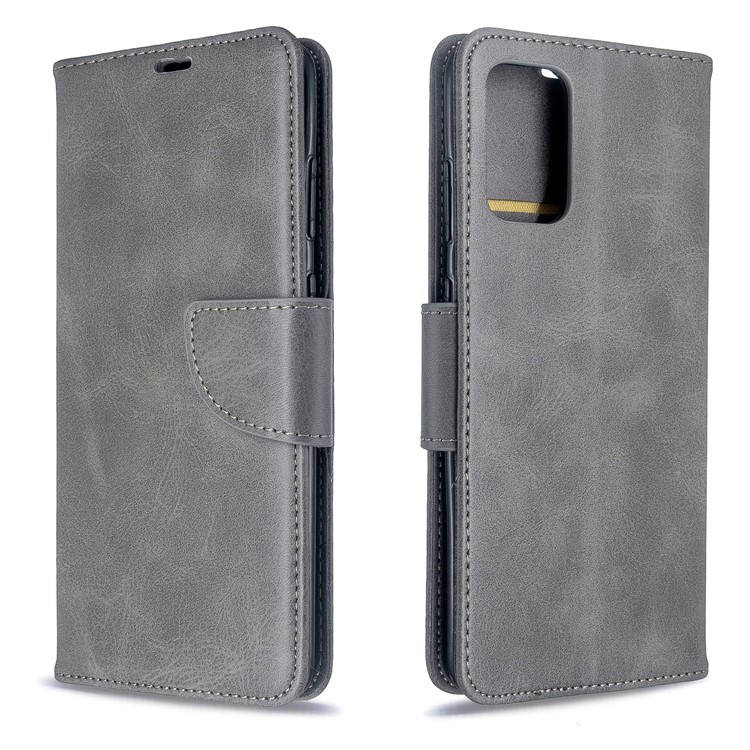PU Carteira De Couro Da Tampa Do Caso De Suporte Com Alça Para Samsung Galaxy S11 - Cinzento-4