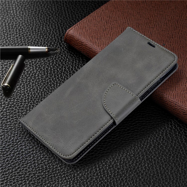 PU Carteira De Couro Da Tampa Do Caso De Suporte Com Alça Para Samsung Galaxy S11 - Cinzento-7