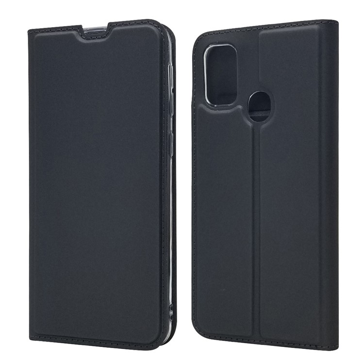 Magnetic Closure Leather Card Holder Phone Covering for Samsung Galaxy M30s / M2 - Black-2