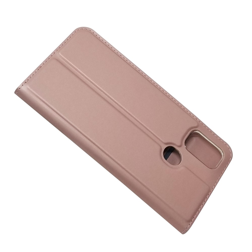 Magnetic Closure Leather Card Holder Phone Covering for Samsung Galaxy M30s / M2 - Rose Gold-4
