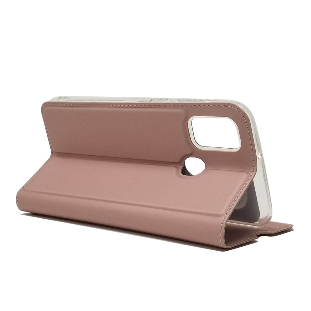 Magnetic Closure Leather Card Holder Phone Covering for Samsung Galaxy M30s / M2 - Rose Gold-6