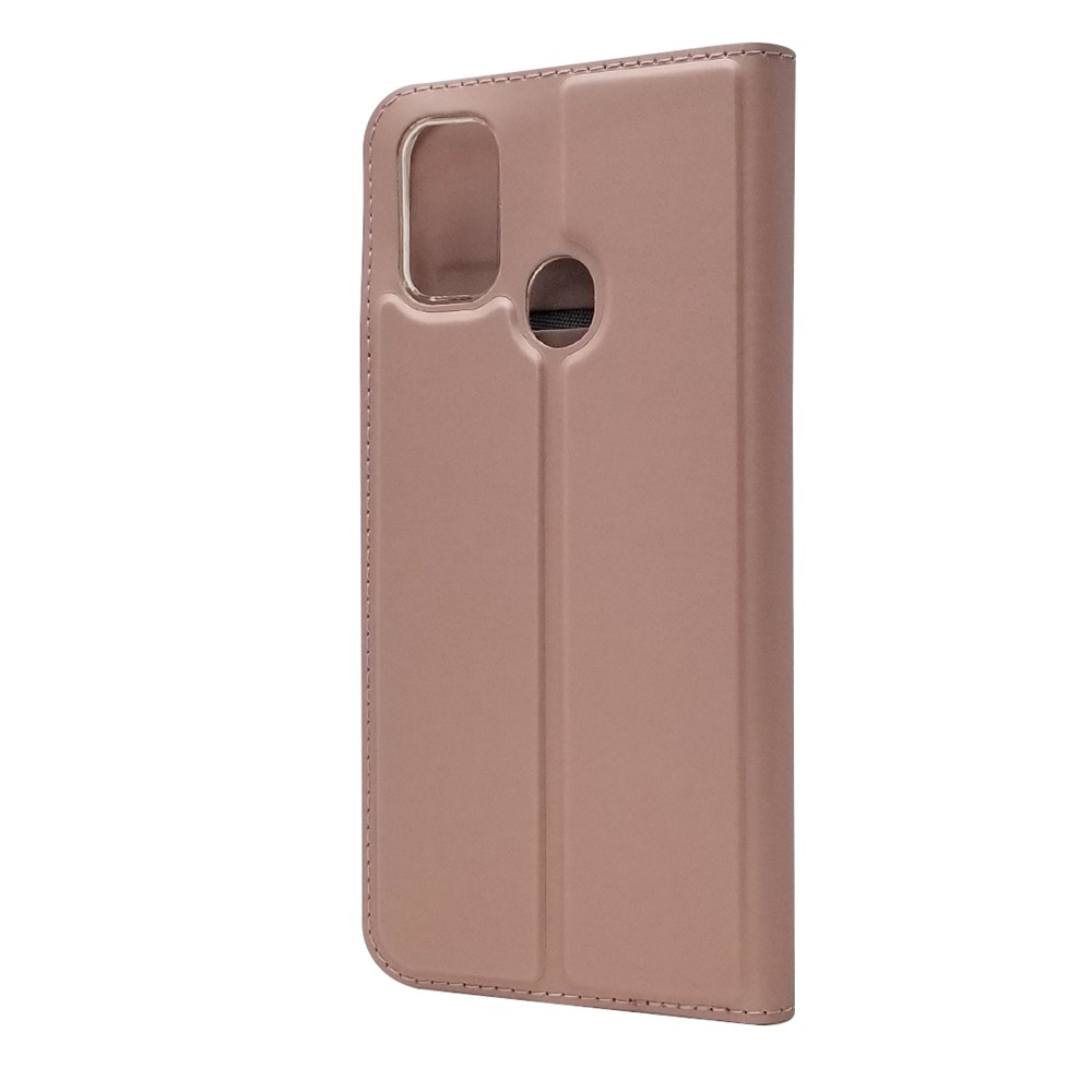 Magnetic Closure Leather Card Holder Phone Covering for Samsung Galaxy M30s / M2 - Rose Gold-8
