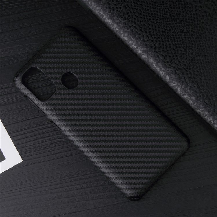 PU Leather Coated Hard PC Case for Samsung Galaxy M30s - Carbon Fiber-7