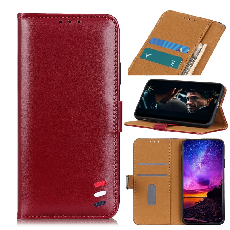 Wallet Leather Stand Case for Samsung Galaxy S20 - Red-1
