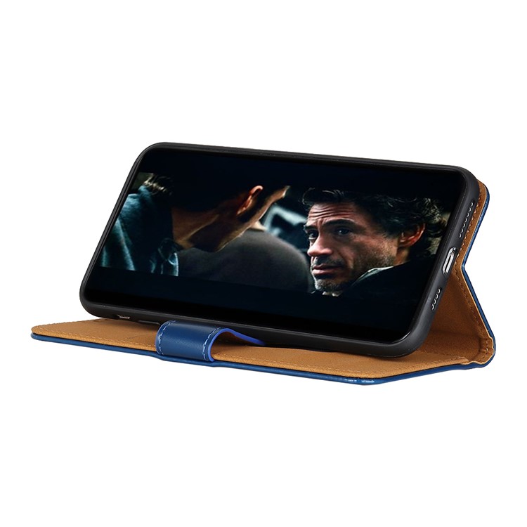 Leather Stand Case with Card Slots for Samsung Galaxy S20 Plus - Blue-3