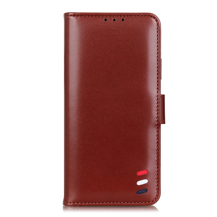 Leather Stand Case with Card Slots for Samsung Galaxy S20 Plus - Brown-2