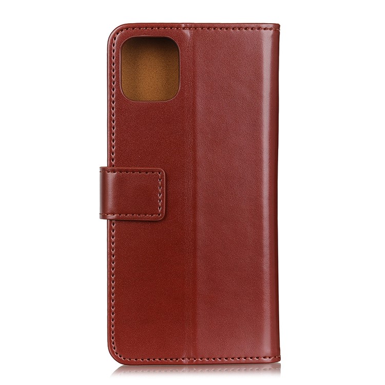 Leather Stand Case with Card Slots for Samsung Galaxy S20 Plus - Brown-5