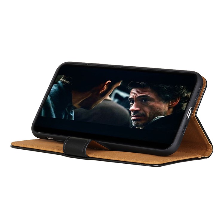 Estojo De Couro Da Aleta Estande Carteira Para Samsung Galaxy A51 - Preto-4