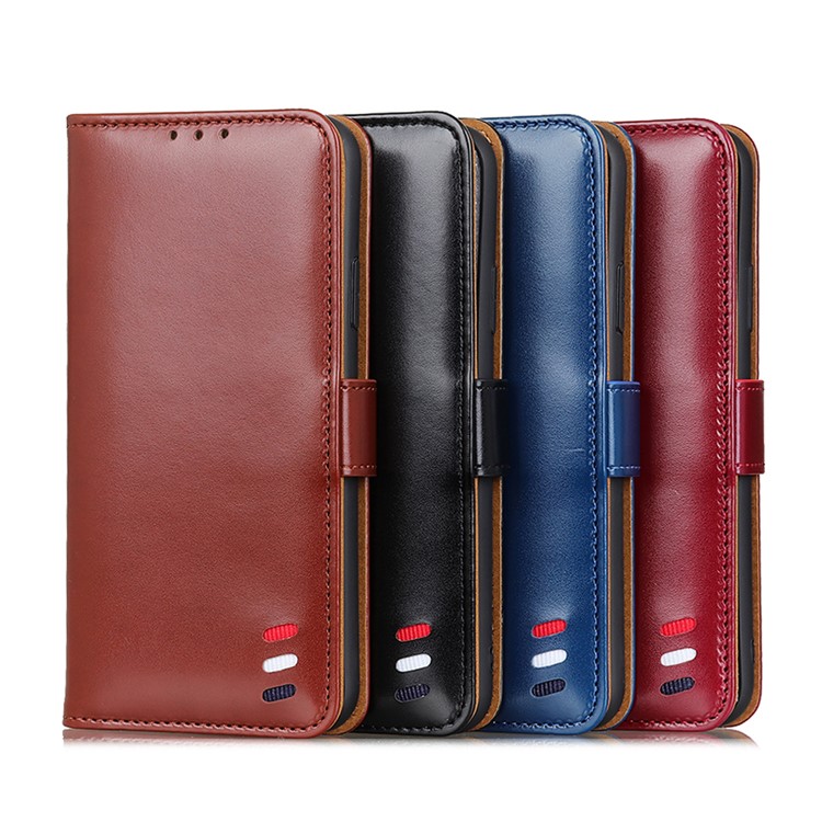 Estojo De Couro Da Aleta Estande Carteira Para Samsung Galaxy A51 - Preto-7