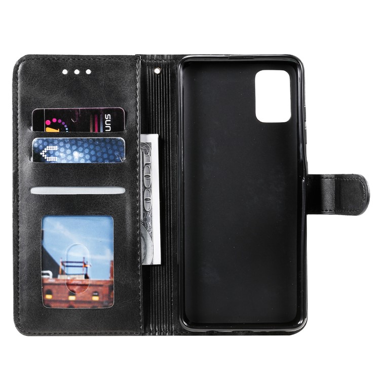 Geometric Style Wallet Leather Case with Lanyard for Samsung Galaxy A71 - Black-7