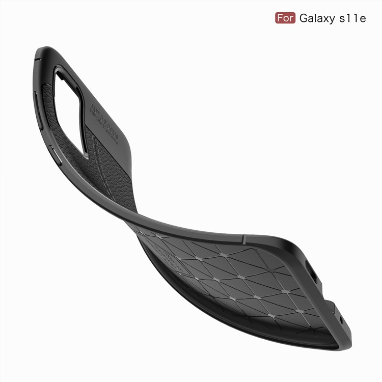 Custodia TPU Della Pelle Litchi Per Samsung Galaxy S20 4G/S20 5G - Nero-10