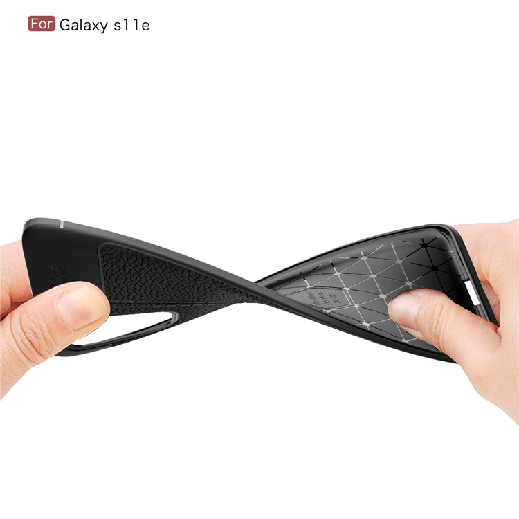 Litchi Skin TPU Case for Samsung Galaxy S20 - Black-9