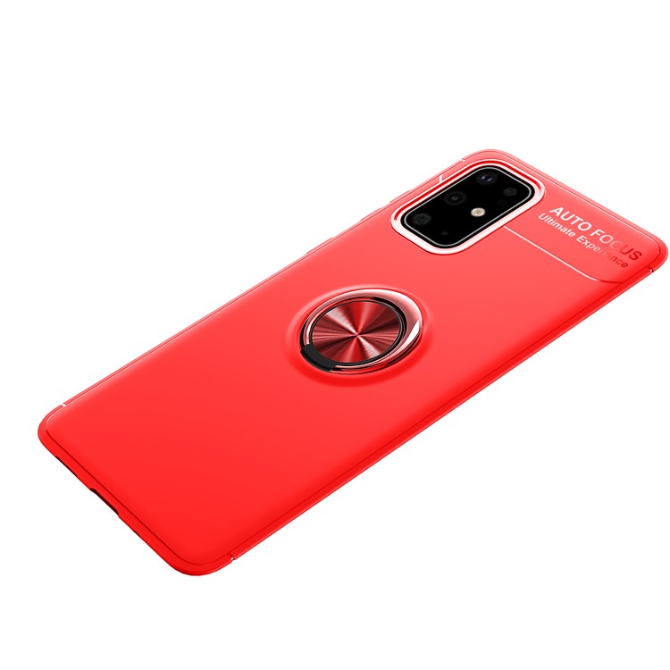 Finger Ring Kickstand TPU Case for Samsung Galaxy S20 Plus/S20 Plus 5G (Built-in Metal Sheet) - Red-2