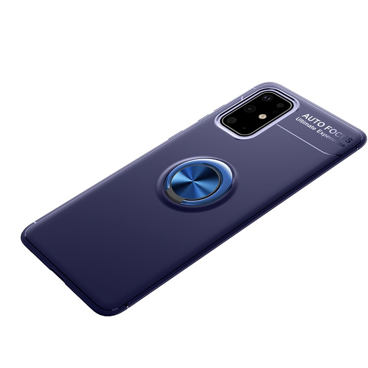 Finger Ring Kickstand TPU Case for Samsung Galaxy S20 Plus (Built-in Metal Sheet) - Blue-2