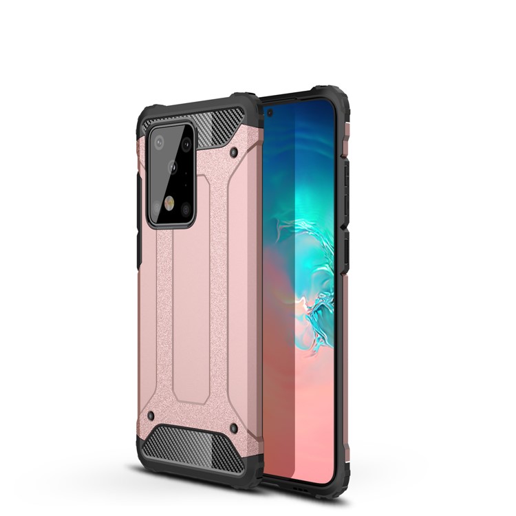 Armor Guard Plastic + TPU Combo Case for Samsung Galaxy S20 Ultra - Rose Gold-1