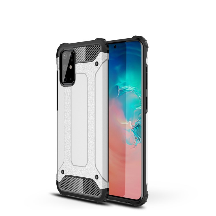 Armor Guard Plastic + TPU Combo Case for Samsung Galaxy S20 Plus - Silver-1