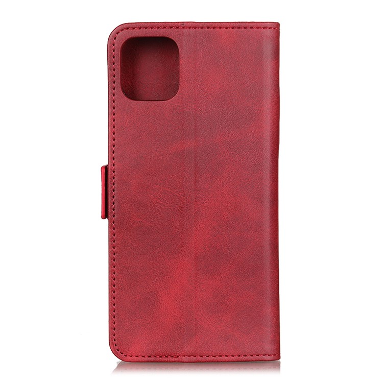 Wallet Stand Magnetic Closure Leather Casing Shell for Samsung Galaxy A91/S10 Lite - Red-2