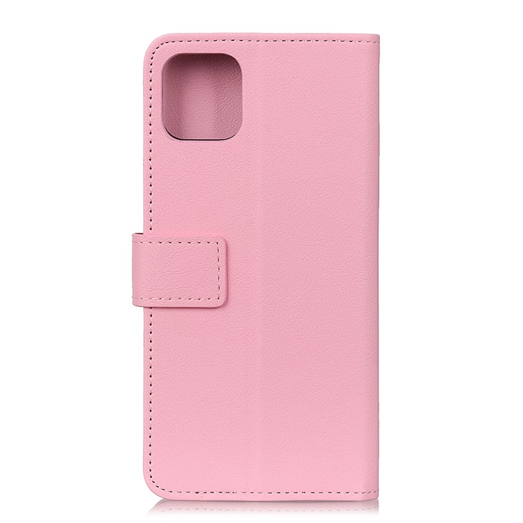PU Leather Wallet Stand Phone Cover for Samsung Galaxy A91/S10 Lite - Pink-2