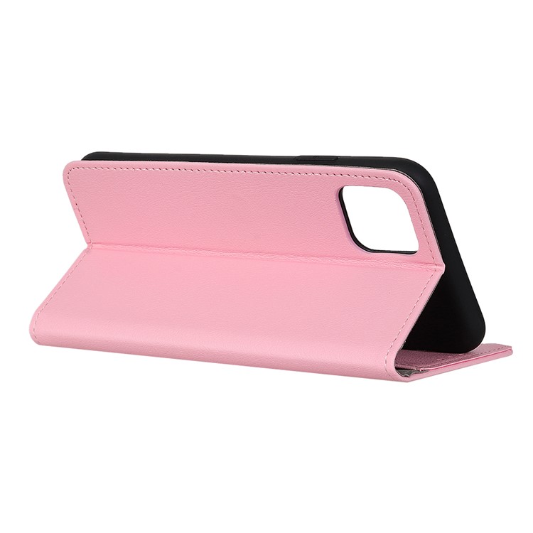 PU Leather Wallet Stand Phone Cover for Samsung Galaxy A91/S10 Lite - Pink-3