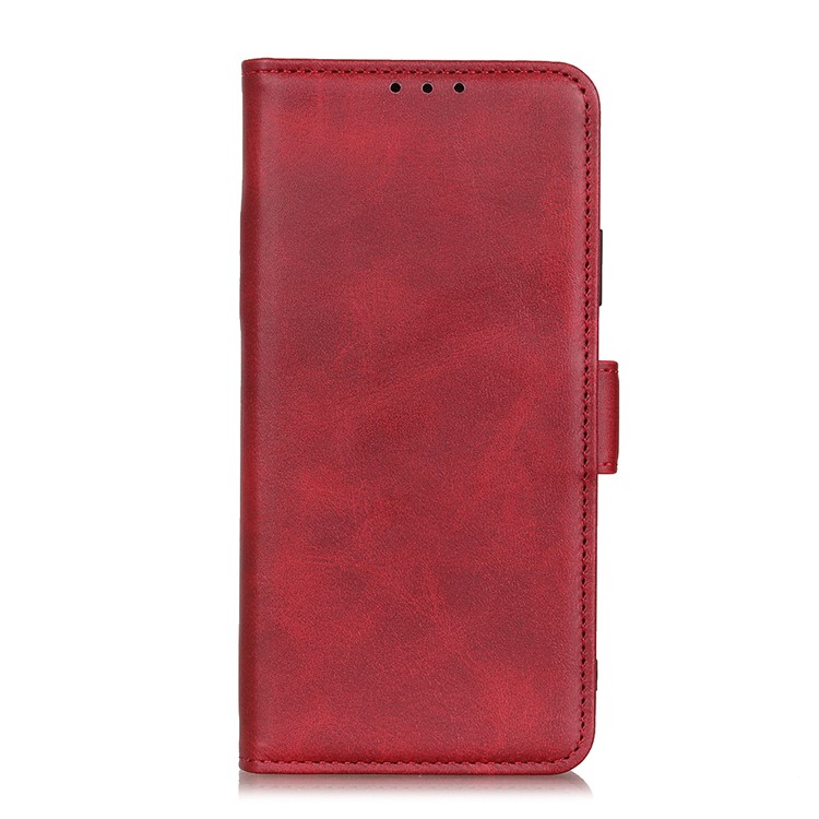 Wallet Stand Magnetic Closure Leather Casing Shell for Samsung Galaxy A71 - Red-1