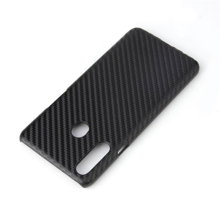 PU Leather Coated PC Protective Cover for Samsung Galaxy A20s - Carbon Fiber Texture-5