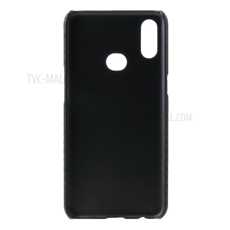 PU Leather Coated Hard PC Phone Case for Samsung Galaxy A10s - Carbon Fiber Texture-3
