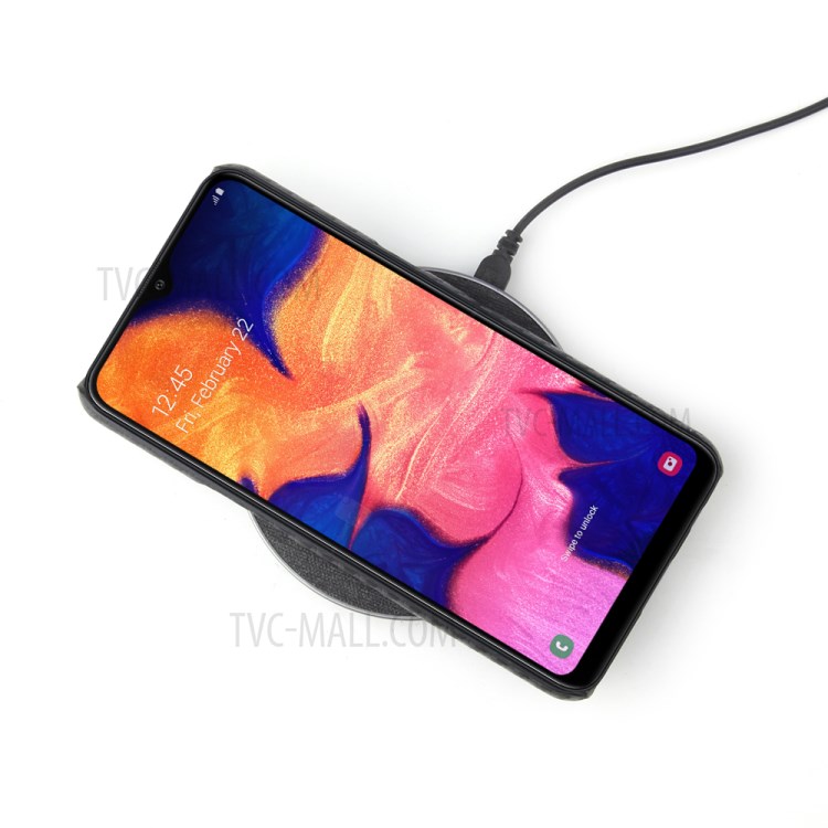 PU Leather Coated Hard PC Phone Case for Samsung Galaxy A10s - Carbon Fiber Texture-6