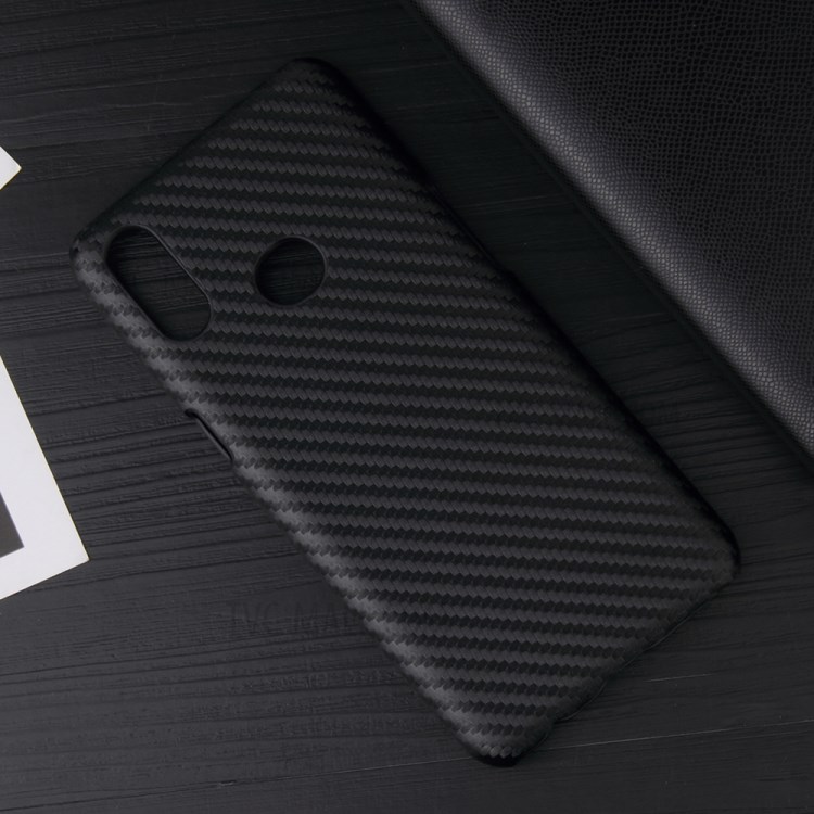 PU Leather Coated Hard PC Phone Case for Samsung Galaxy A10s - Carbon Fiber Texture-7